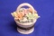 Floral Basket Ceramic Trinket Box