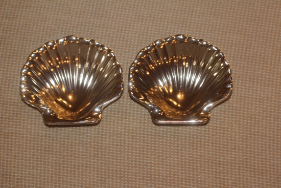 Pair of Silverplate Shell Form Dishes
