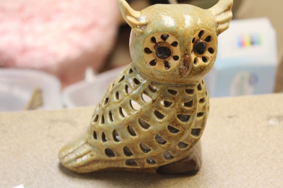 Ceramic Owl Lamp/Light