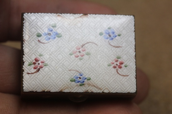 Enamel and Metal Pill Box