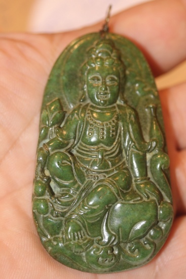 Carved Kwan Yin Pendant