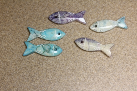 Lot of 5 Fish Pendants