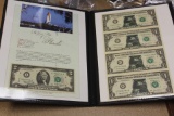 Uncut $1.00 Sheet of 4 plus $2.00 Note