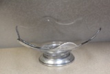 Sterling Rim Glass Bowl