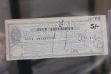 Early 1900's Five Shillings Postal Order