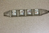 Antique Chinese Filigree Bone Bracelet