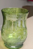 Green Artglass Vase