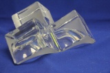 Signed Daum France Crystal Cube