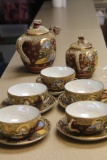 Partial Japanese Moriage Tea Set