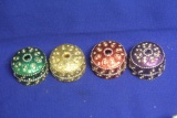 Lot of 4 Tealite Candle Holder/Trinket Boxes