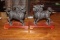 Pair of Chinese Metal Foo Lions on Stand