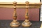Lot of Two Oriental Wooden Candle Sticks