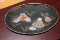 A Signed Japanese Kutani Black Oval Dish