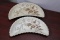 Lot of 2 Ceramic Half Moon Dishes