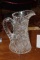 Brilliant Cut Glass Large Pitcher