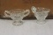 Set of Two Etched Glass Cream and Sugar Set