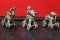 Lot of 3 Metal Animals on Wheels
