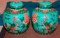 Pair of Antique Chinese Famille Verte Ginger Jars