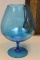 Teal Colour Glass Goblet