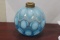 A Victorian Blue Glass Bulb
