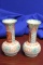 A Pair of Japanese Kutani Miniature Vases