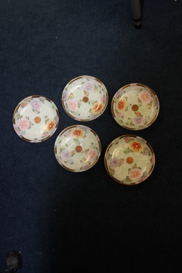 A Lot of 5 Kutani Dishes/Bowls/Plates/Saucers