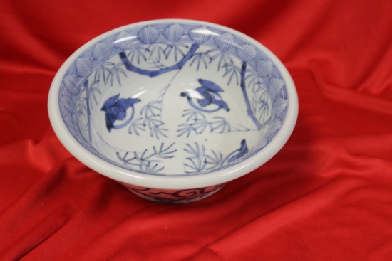 An Antique Japanese Imari Blue and White Bowl