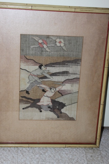 Antique Chinese 19th / 20th C Kesi Painting