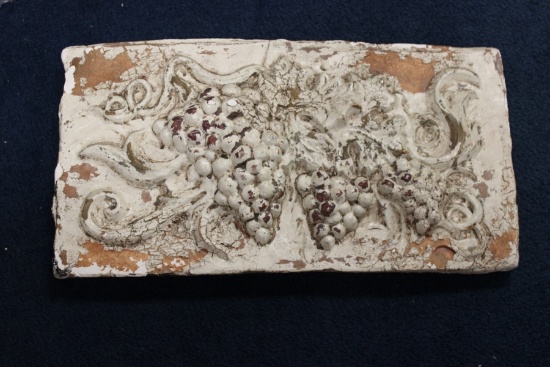 A Ceramic / Clay Plaque Raised or Embossed Design