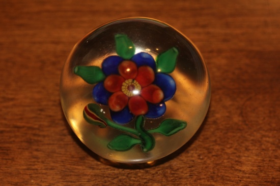 Art Glass Sun Flower Paperweight