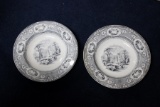 A Pair of Wedgwood Transferware Soup Bowls