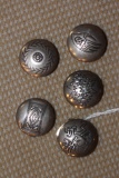 Native American Sterling Top Button Covers