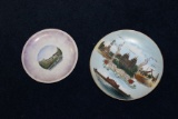 Lot of 2 Advertising Plates - One signed