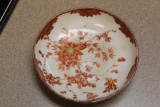 Antique Japanese Kutani Red Shallow Bowl