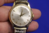 A 14 Karat Gold White Hamilton Thin-O-Matic Watch