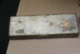 Antique Chinese Bone Inlaid Metal Box