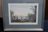 An Antique Steel Engraving Title: Le Poisson Pris