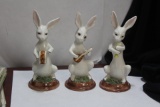 A Set of Three Italian Rabbit Musician