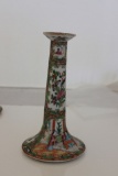 Antique Chinese Rose Medallion Candlestick