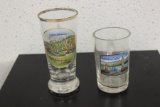 Lot of Two Vintage Glass Cups