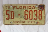 A 1975 Florida License Plate