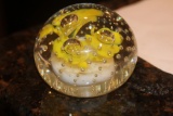 Art Glass Control Bubble Paperweight