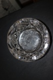 A Cut and Press Glass Ashtray