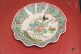 Chinese Famille Verte Foliated Bowl
