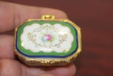 A Ceramic Rectangular Form Trinket Box