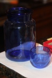 Lot of 2 Cobalt Blue Articles