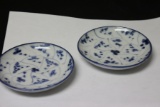 Set of Two Blue and White Chinese/Oriental Dishes