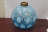 A Victorian Blue Glass Bulb