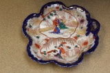 Kutani Geisha Girl Scallop Handle Bowl