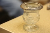 Sterling Rim and Glass Toothpick Holder